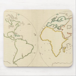 Mousepad Destaque do Mapa Mundial 2