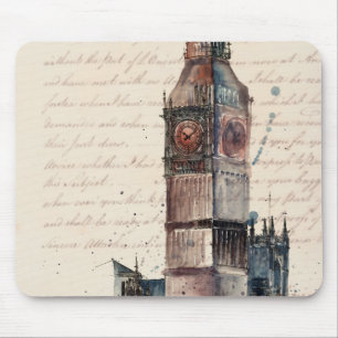 Mousepad Destinos   Letras Vintage Do Big Ben