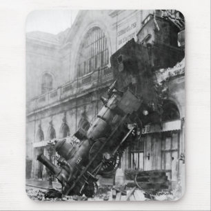 Mousepad Destruição do trem em Montparnasse 1895