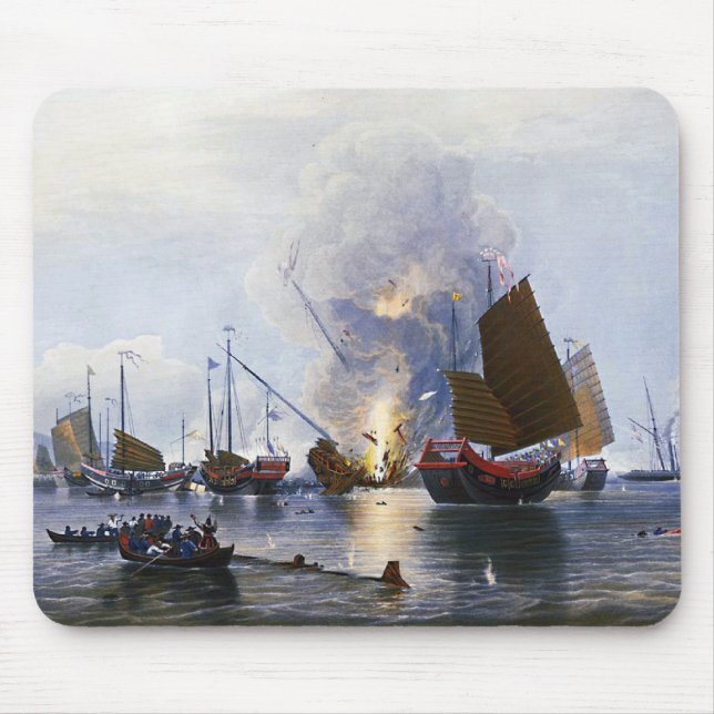 Mousepad Destruindo Juncos de Guerra Chineses 1843 (Frente)