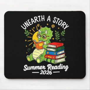 Mousepad Desvendar uma História Triceratops Dinossauro Lend