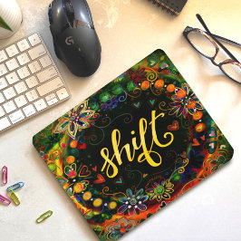 Mousepad Desvio Floral bonito 1 PALAVRA Inspirividade