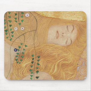 Mousepad Detalhe de Gustavo Klimt de serpentes da água