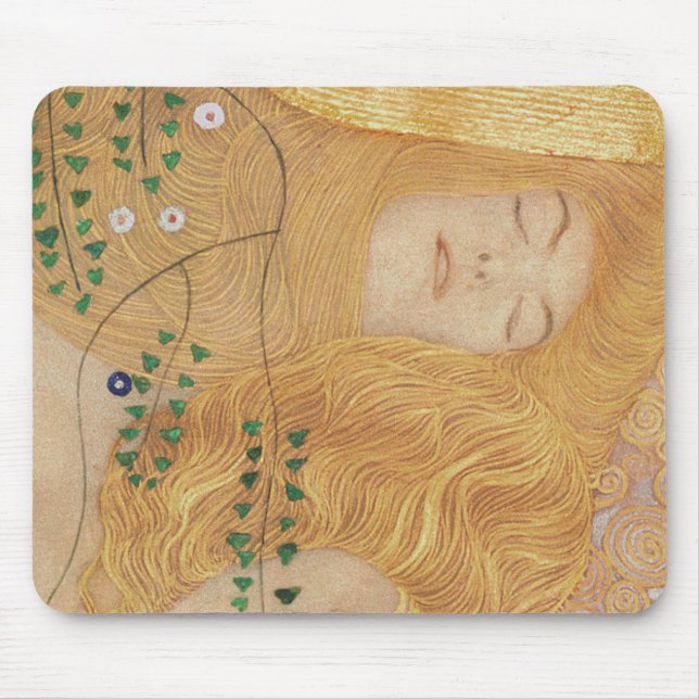 Mousepad Detalhe de Gustavo Klimt | de serpentes da água (Frente)