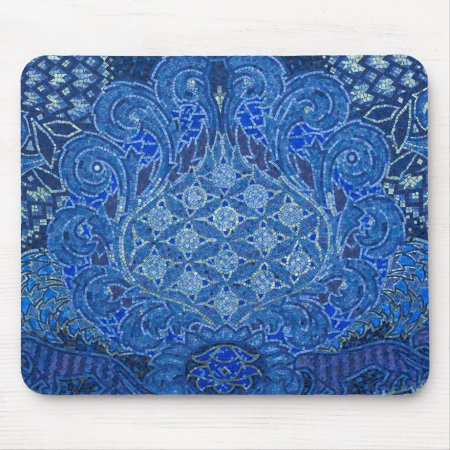 Mousepad Detalhe de Mosaico Azul, Alemanha (Frente)