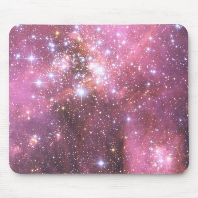 Mousepad Detalhe de NGC 346 em Rosa (Frente)