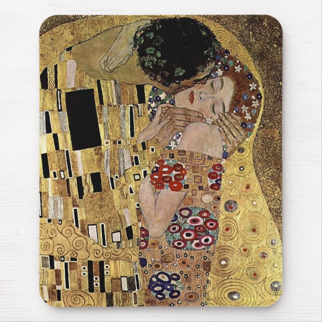 Mousepad Detalhe do Beijo de Gustav Klimt (cerca de 1908) (Frente)