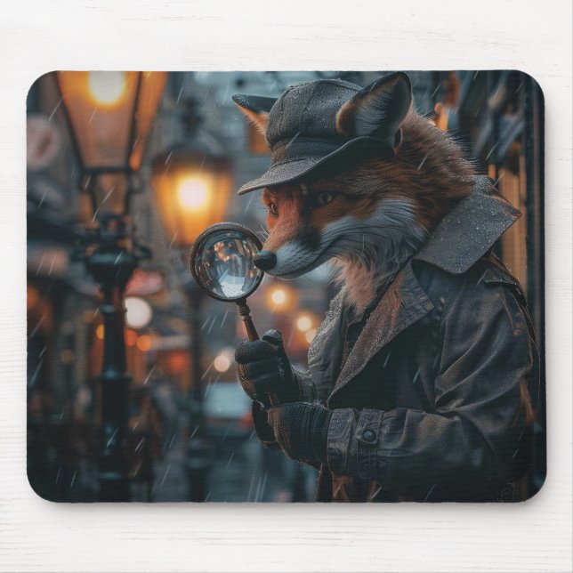 Mousepad Detector Sly Fox numa definição de noir (Frente)