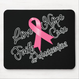 Mousepad Determinação da esperança do amor do cancro da