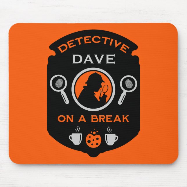 Mousepad Detetive Engraçado Chá E Café (Frente)