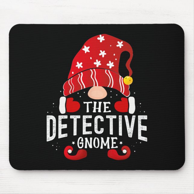 Mousepad Detetive Gnomo Correspondendo Pjs De Natal Para Fa (Frente)