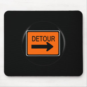 Mousepad Detour Ir Em Volta - Parece Boa Grafia