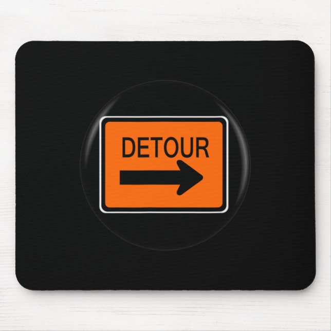 Mousepad Detour Ir Em Volta - Parece Boa Grafia (Frente)