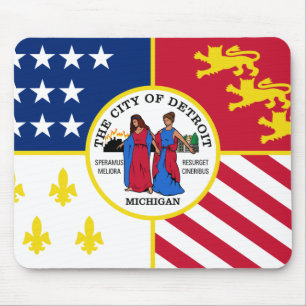Mousepad Detroit Flag