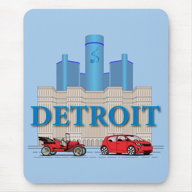 Mousepad Detroit Michigan Estados Unidos (Frente)