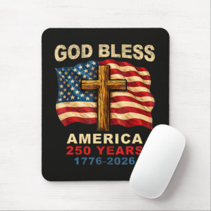 Mousepad Deus Abençoe a América 250 Anos 1776-2026