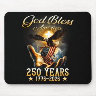 Mousepad Deus abençoe a América 250 anos cristão patriótico