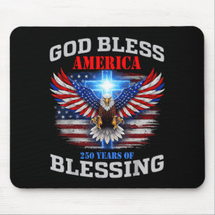 Mousepad Deus Abençoe a América 250 Anos de Bênção 1776 202