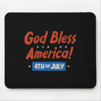 Mousepad Deus Abençoe a América Feliz 4 de Julho Patriótico