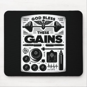 Mousepad Deus abençoe Destes Ganhos Na Construção De Pormen