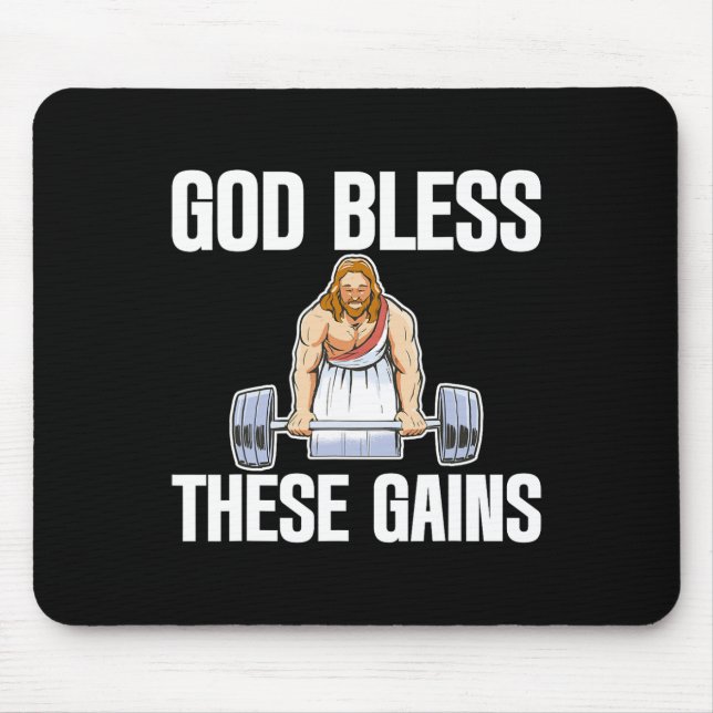 Mousepad Deus abençoe Destes Ganhos Na Construção De Pormen (Frente)