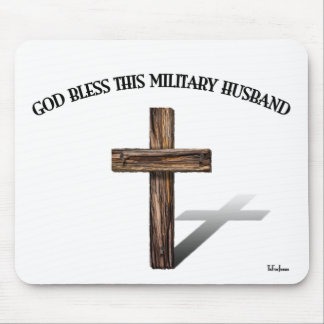Mousepad DEUS ABENÇOE ESSE MARIDO MILITAR com cruz robusta