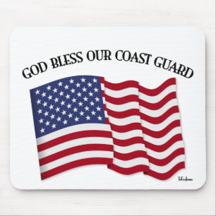 Mousepad Deus Abençoe Nossa Guarda Costeira com Bandeira do
