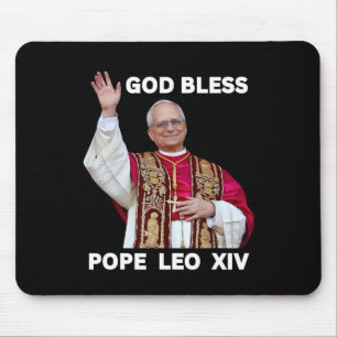 Mousepad Deus abençoe Novo Papa Leo Xiv Igreja Católica Fé 