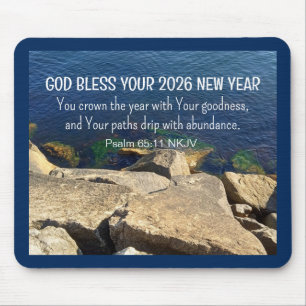 Mousepad Deus Abençoe o Ano Novo 2026 Versículo da Bíblia C