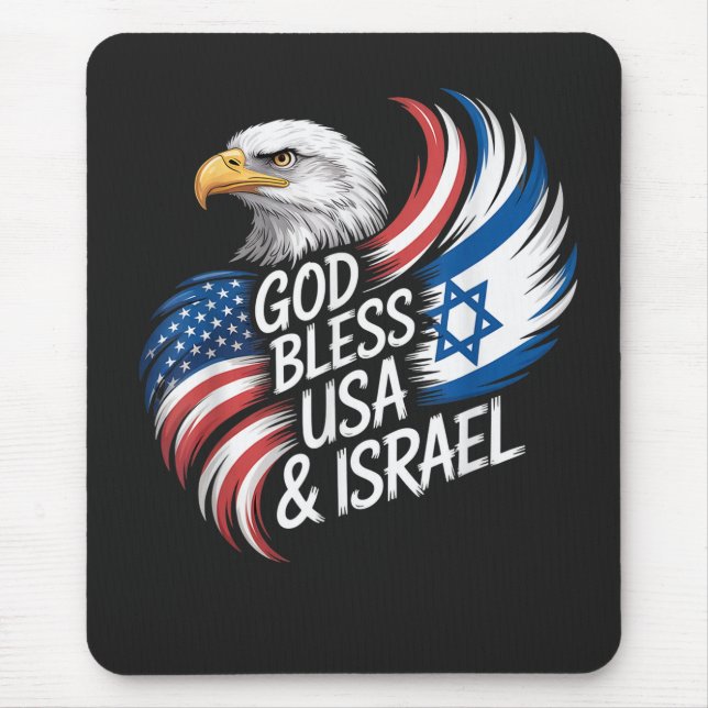 Mousepad Deus Abençoe os EUA Israel (Frente)