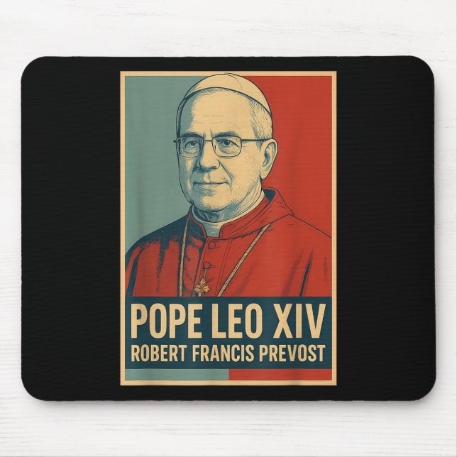 Mousepad Deus abençoe Papa Leo Xiv (Frente)