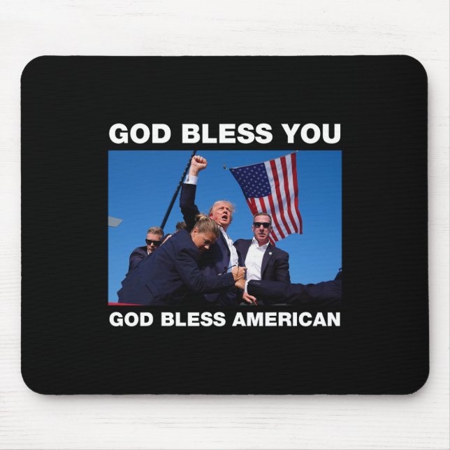 Mousepad Deus abençoe Trump 2024 - América Deus abençoe (Frente)