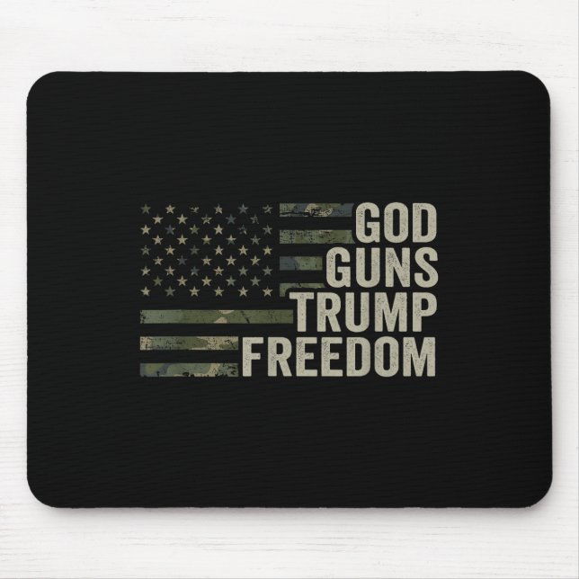 Mousepad Deus Arma Liberdade Imensa - Camuflagem Engraçada  (Frente)