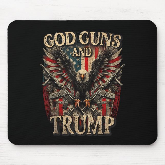 Mousepad Deus Armas E segundo De Arremessar A Bandeira Eagl (Frente)