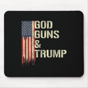 Mousepad Deus Armas e Trump I segundo Alteração Bandeira