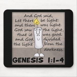Mousepad Deus Criou Caráter Luz-Gênesis-Velas