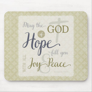 Mousepad Deus da Esperança Enche-te de Alegria & Paz