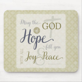 Mousepad Deus da Esperança Preencha-o com alegria e paz