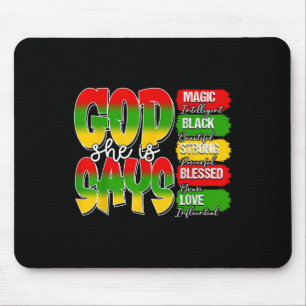 Mousepad Deus Diga Que Ela É, Rainha Negra, Quebrando Todas