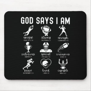 Mousepad Deus Diz Cristão Futebol Fé Atleta