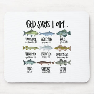 Mousepad Deus Diz Que Estou Pescando Versículo Bíblico Cris