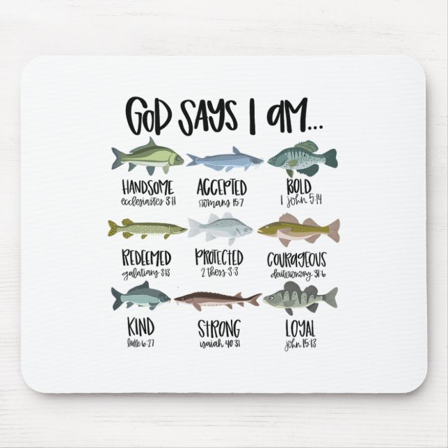 Mousepad Deus Diz Que Estou Pescando Versículo Bíblico Cris (Frente)