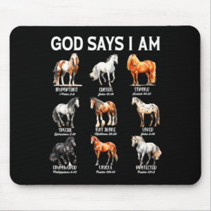 Mousepad Deus Diz Que Eu Sou Cavalo Cristã Garota Adolescen