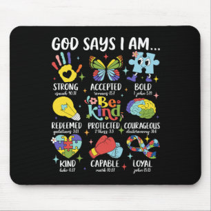 Mousepad Deus Diz Que Eu Sou Gentil Consciência do Autismo 