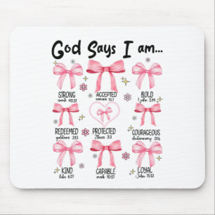Mousepad Deus Diz Que Eu Sou Rosa Coquetel Christian Jesus