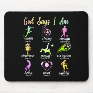 Mousepad Deus Diz Que Eu Sou Versículo Bíblico Cristão Reli