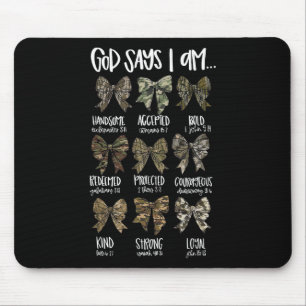Mousepad Deus Diz Que Sou Cristão Jesus Camo Coquette Arco 
