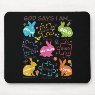 Mousepad Deus Diz Seja Gentil Conscientização do Autismo SP