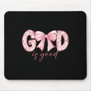 Mousepad Deus É Bom Jesus Coquette Cristã Arco Feliz Pascoa