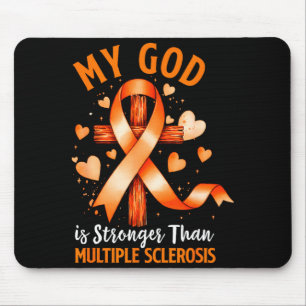 Mousepad Deus é mais forte do que a cruz da esclerose múlti
